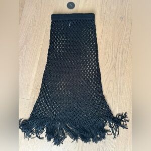 Lulus black woven crochet coverup skirt. NWT. Small.
